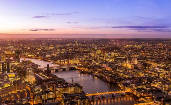 Overlooking London at Twilight