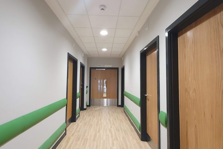 Hallway at Rotherham community health centre 