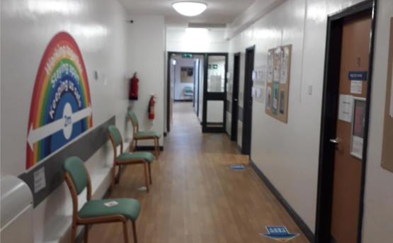 Corridor at Cramlington Health Centre 
