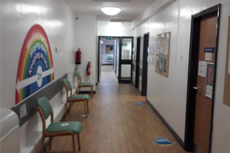 Corridor at Cramlington Health Centre 