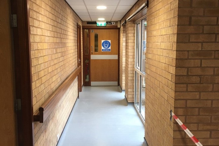 Corridor at Beeston Health Centre 