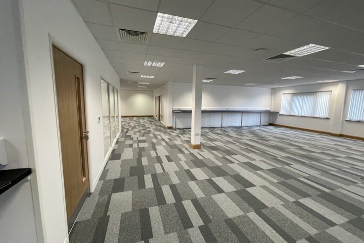 Alternate internal image of open space office area within Fusion House