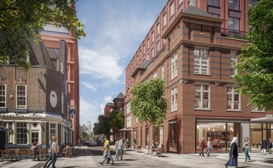 Rendered design image of new development