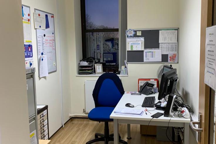 Haslingden Health Centre office with one desk and chair