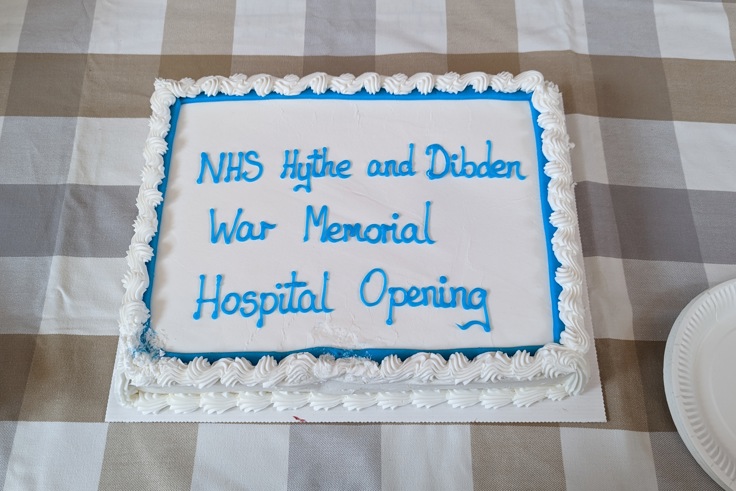 picture of cake at hythe and dibden hopsital opening ceremony