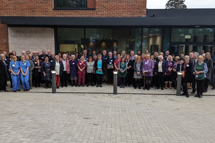 staff and stakeholders at opening of hythe and dibden war memorial hospital