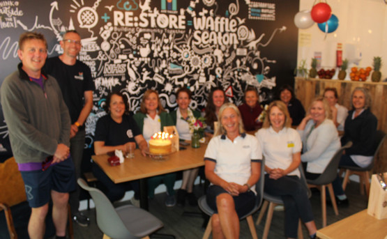 Waffle Seaton and Re:Store celebrated one year at their cafe based at Seaton Community Hospital