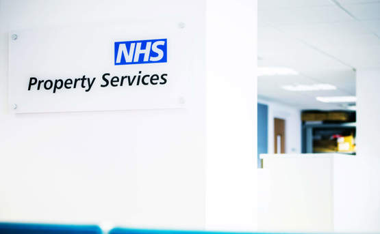 NHS Propery Services sign